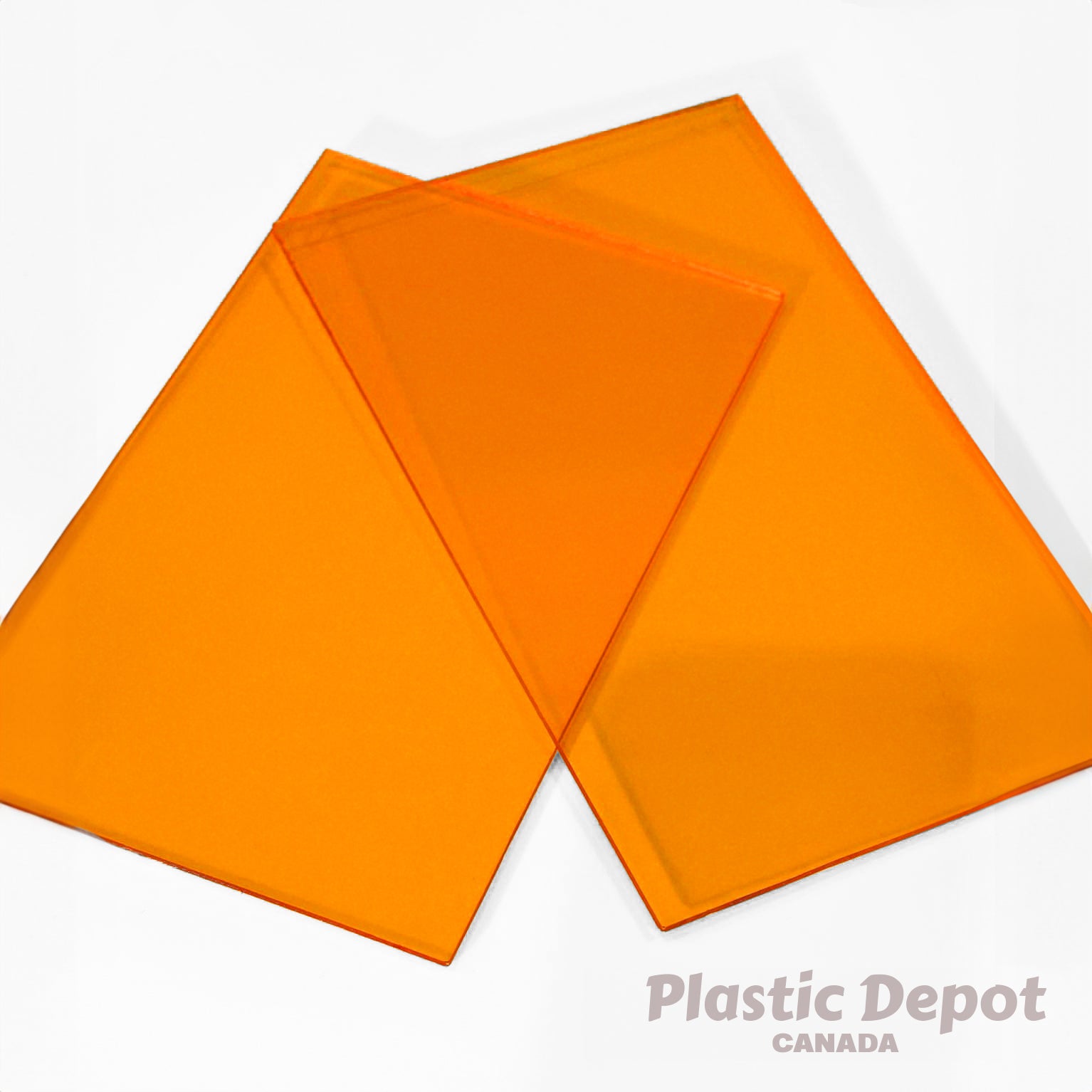 3mm Orange Translucent Acrylic Plastic Depot